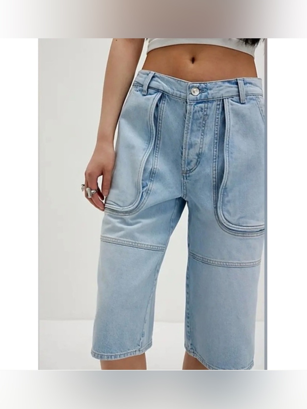 New We The Free Havasu Slouchy Cropped Jeans Size 24